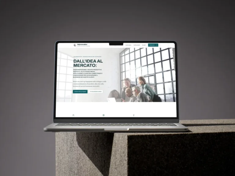 Italynnovation su un MacBook: home del sito