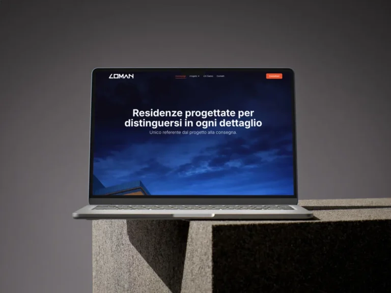 Loman su un MacBook: home del sito
